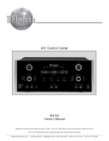 McIntosh MX-120 - Owners manual